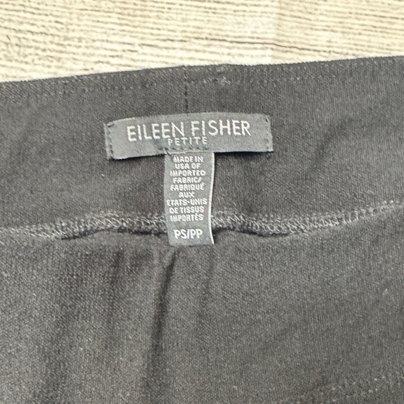 Eileen Fisher System Stretch Crepe Straight Ankle Pants Black Size Small Petite - Picture 2 of 4